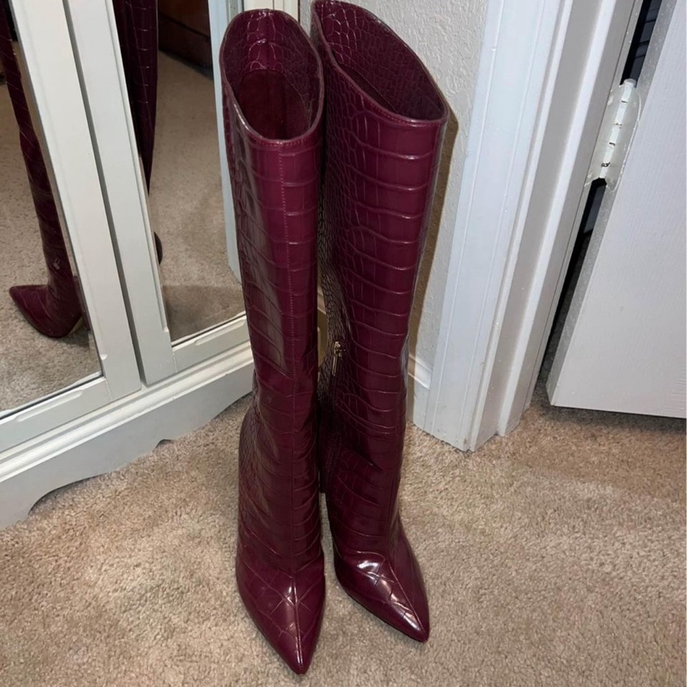 Burgundy Jlo Boots